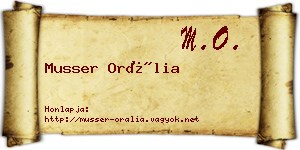 Musser Orália névjegykártya
